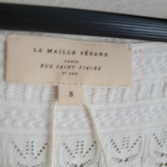 Sezane Ronnie Jumper in White size S NWOT - Picture 9 of 11